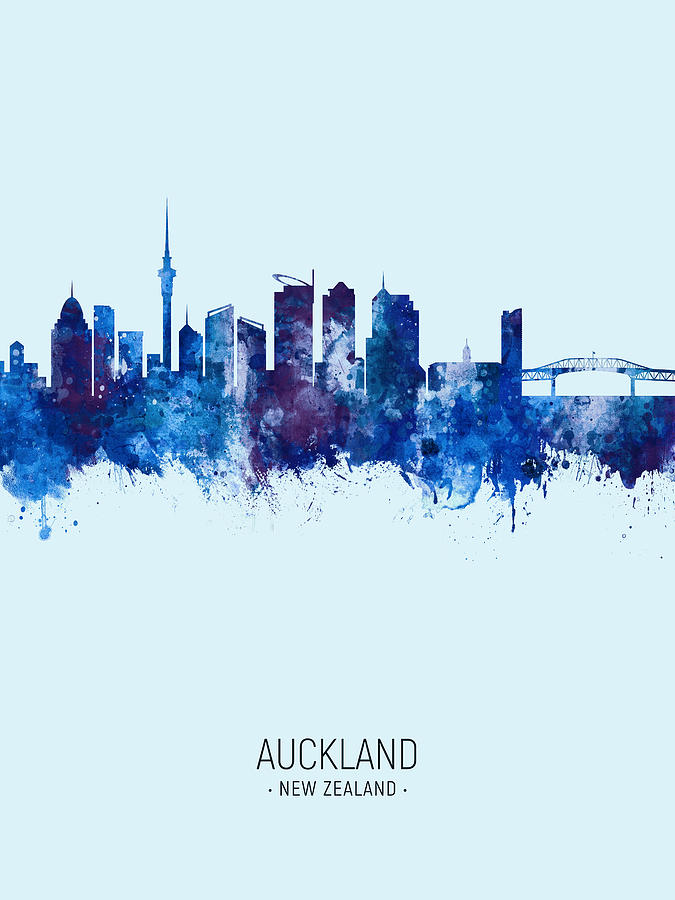 Skyline Photograph - Auckland New Zealand Skyline #25 by Michael Tompsett