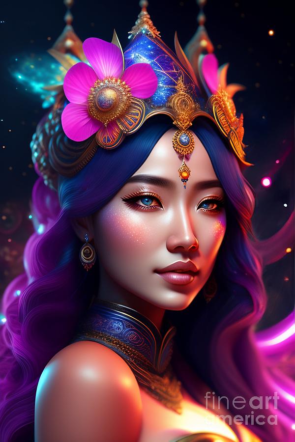 Beautiful cosmic sorceress nebulas galactic Digital Art by Boon Mee ...