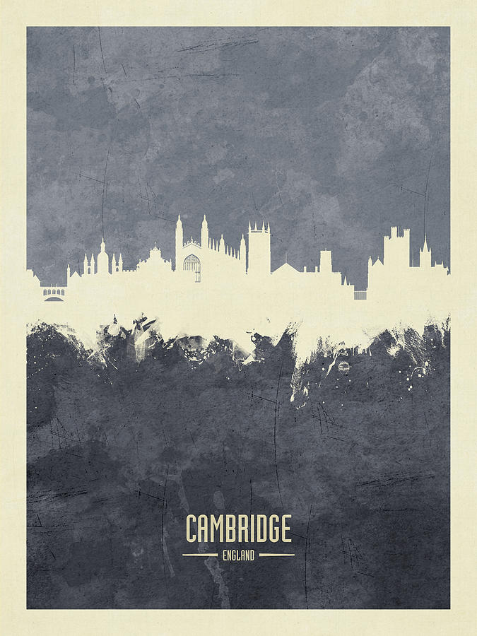 Cambridge England Skyline #25 Digital Art by Michael Tompsett