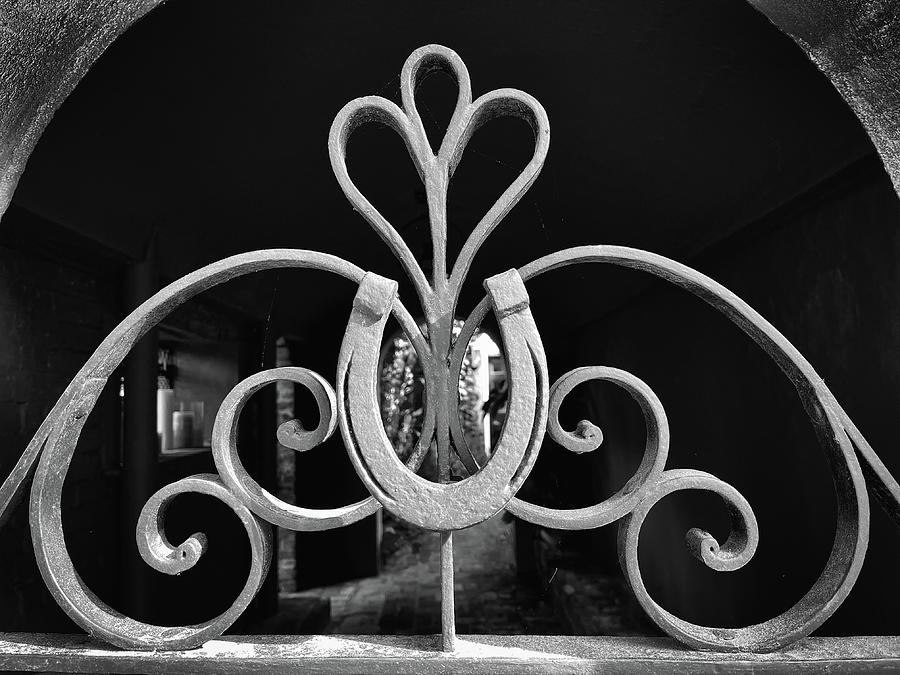 Charleston Wrought Iron Garden Gate in Detail, South Carolina #25 Photograph by Dawna Moore Photography