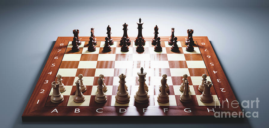 Chess game. Strategic desicion making. Plan and competition #25 Photograph by Michal Bednarek