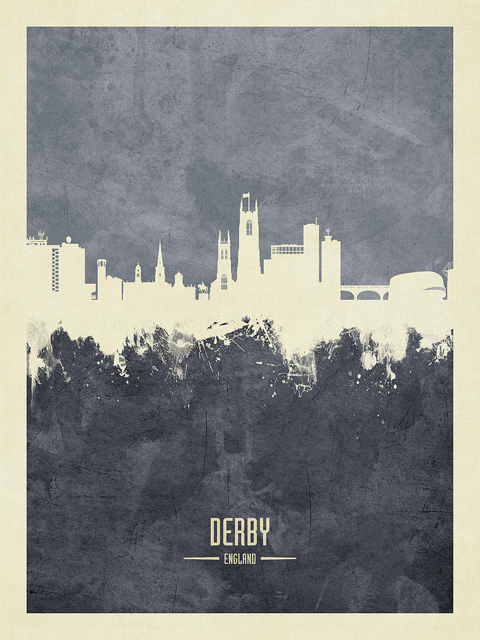 Derby England Skyline #25 Digital Art by Michael Tompsett