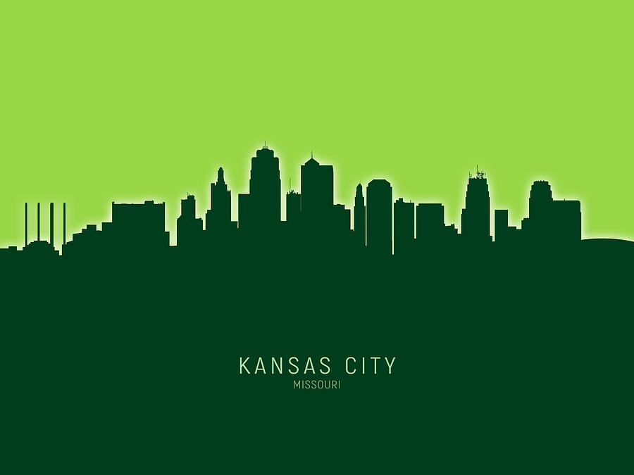 Kansas City Missouri Skyline #25 Digital Art by Michael Tompsett