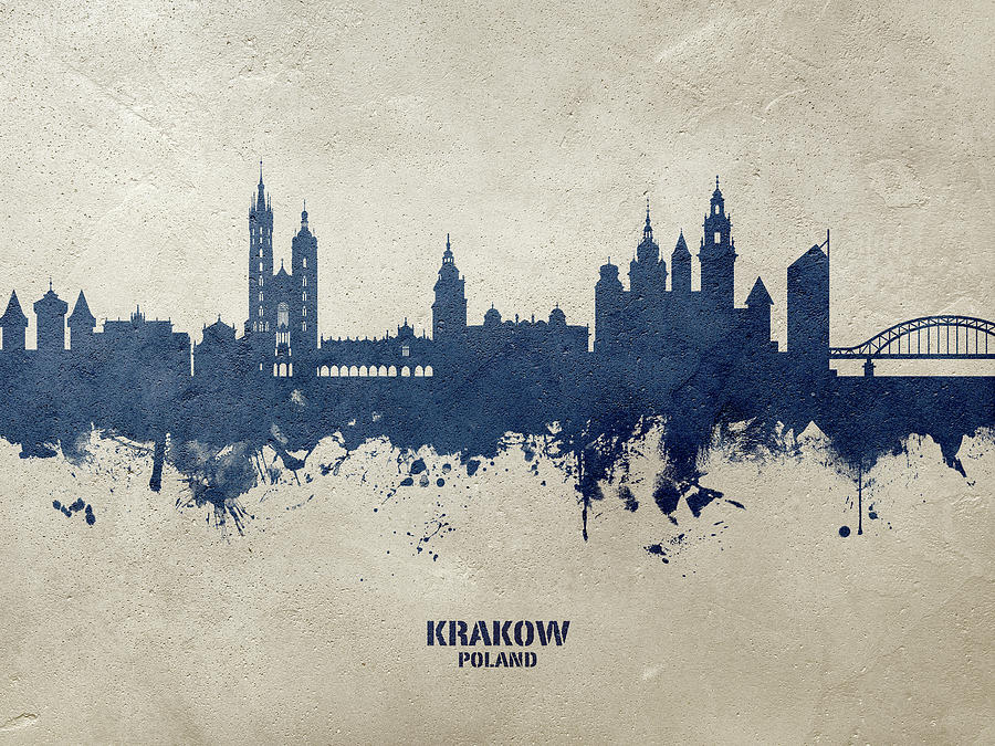 Krakow Poland Skyline #25 Digital Art by Michael Tompsett