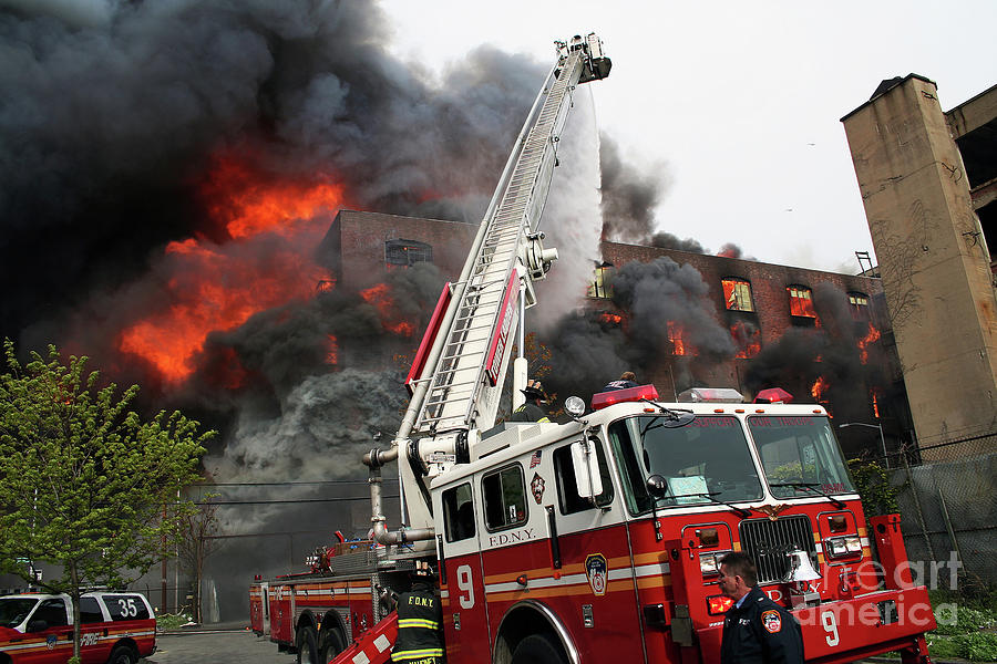 May 2nd 2006  Spectacular Greenpoint Terminal 10 Alarm Fire in Brooklyn, NY #25 Photograph by Steven Spak