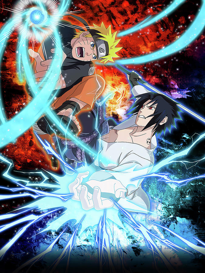 Naruto And Sasuke Digital Art by Lac Lac - Fine Art America