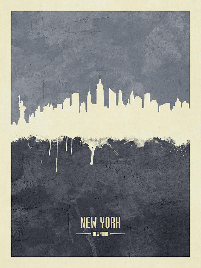 New York City Skyline #25 Digital Art by Michael Tompsett
