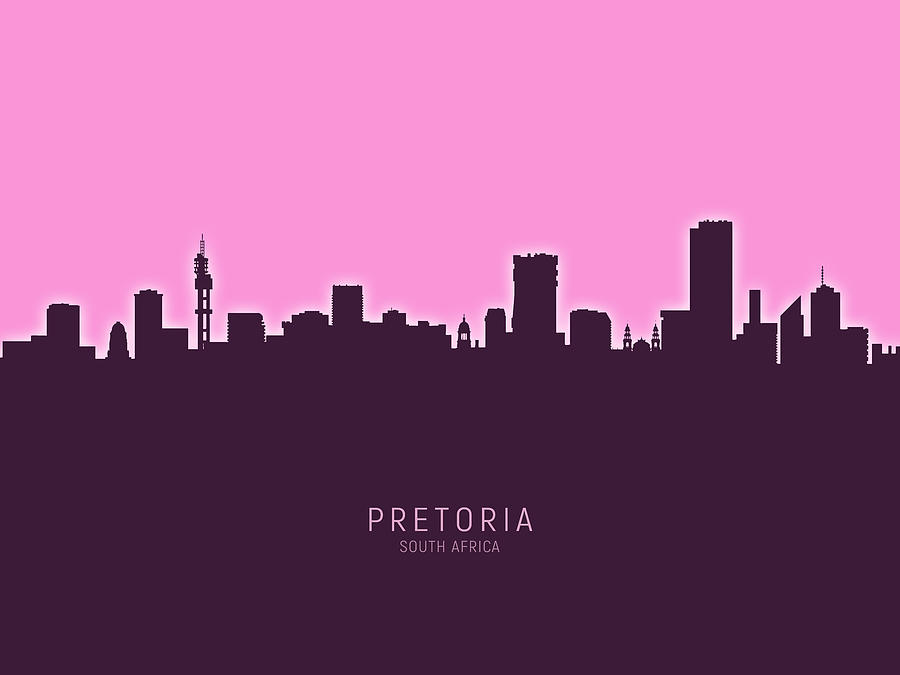 Pretoria South Africa Skyline #25 Digital Art by Michael Tompsett