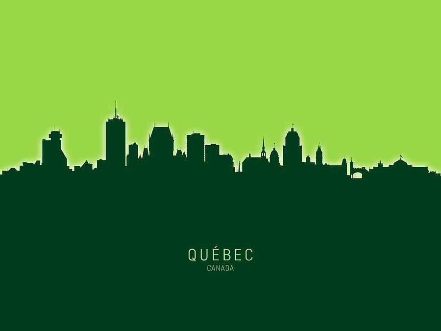 Skyline Digital Art - Quebec Canada Skyline #25 by Michael Tompsett