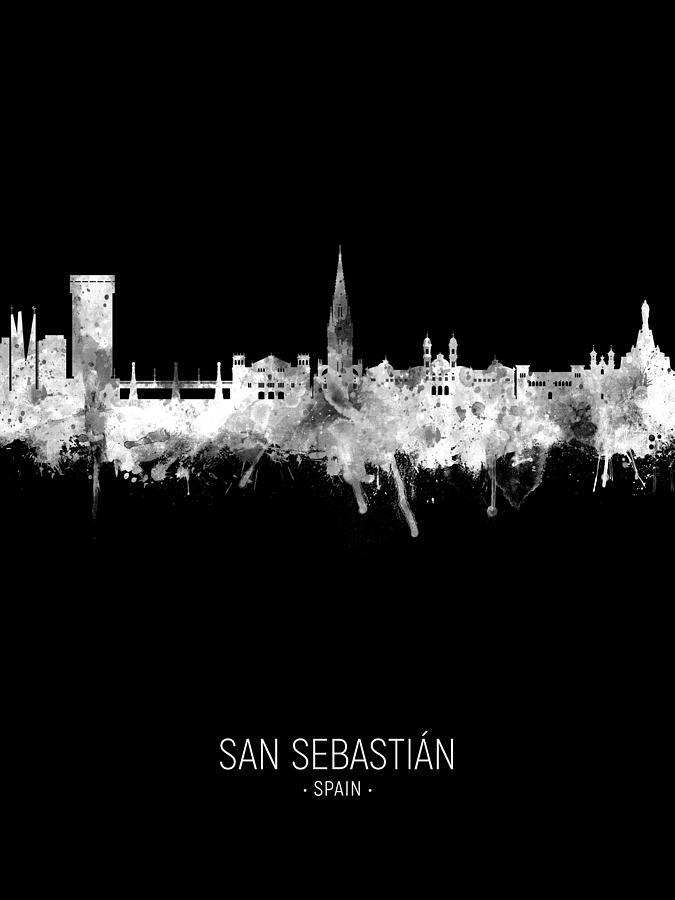 San Sebastian Spain Skyline #25 Digital Art by Michael Tompsett