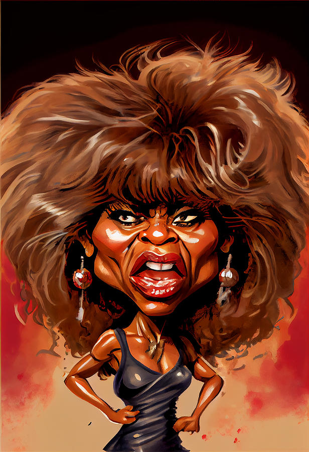 Tina Turner Caricature Mixed Media By Stephen Smith Galleries Pixels 