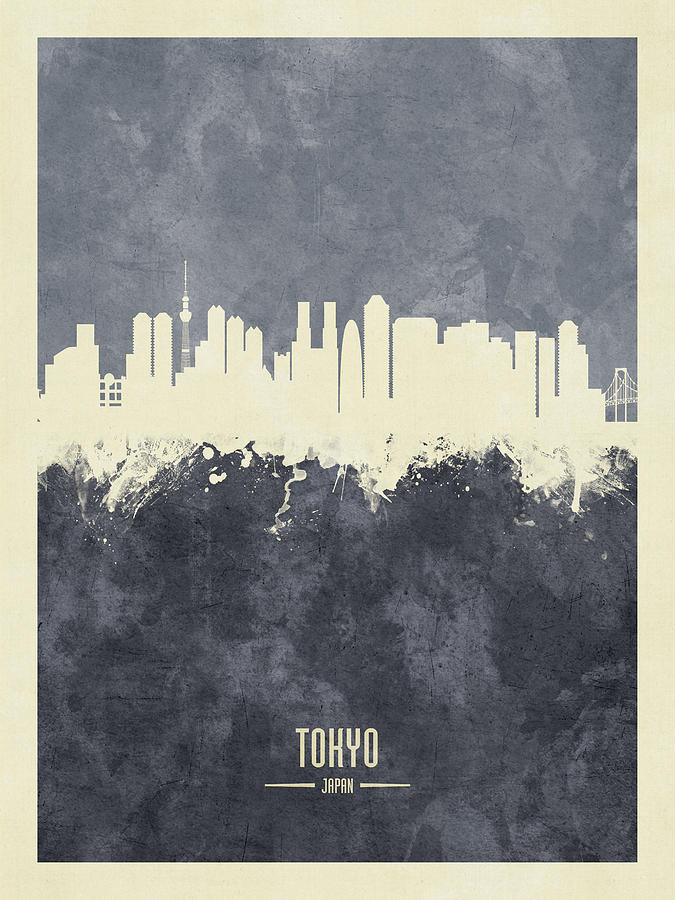 Tokyo Japan Skyline #25 Digital Art by Michael Tompsett