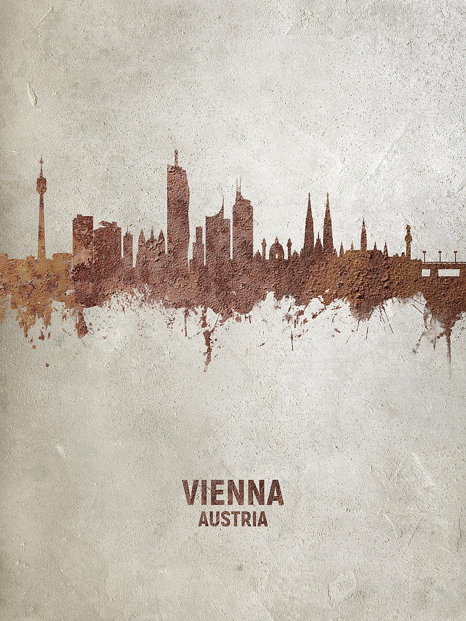 Vienna Austria Skyline Digital Art by Michael Tompsett - Fine Art America