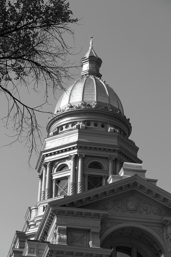 Wyoming state capitol building in Cheyenne Wyoming in black and white #25 Photograph by Eldon McGraw