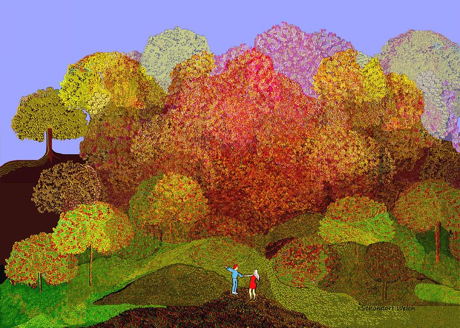 2529 A - Joy of Autumn Digital Art by Irmgard Schoendorf Welch