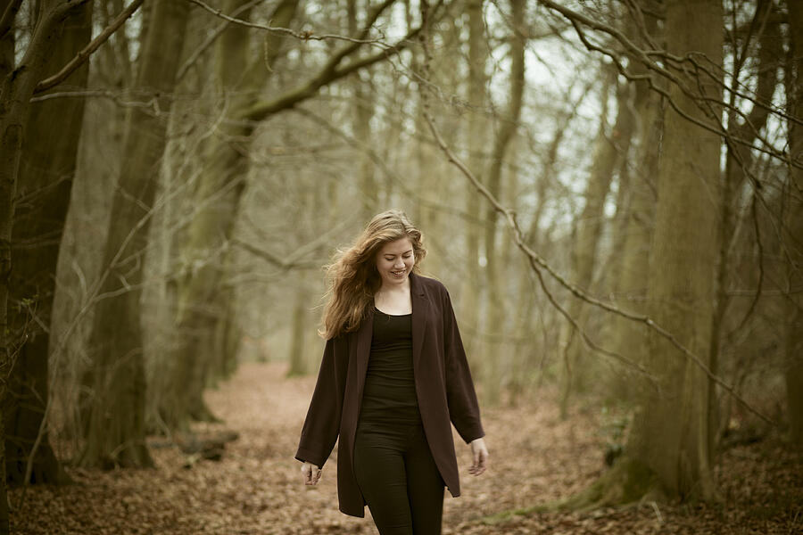 Beautiful young woman in the woods #26 Photograph by Theasis