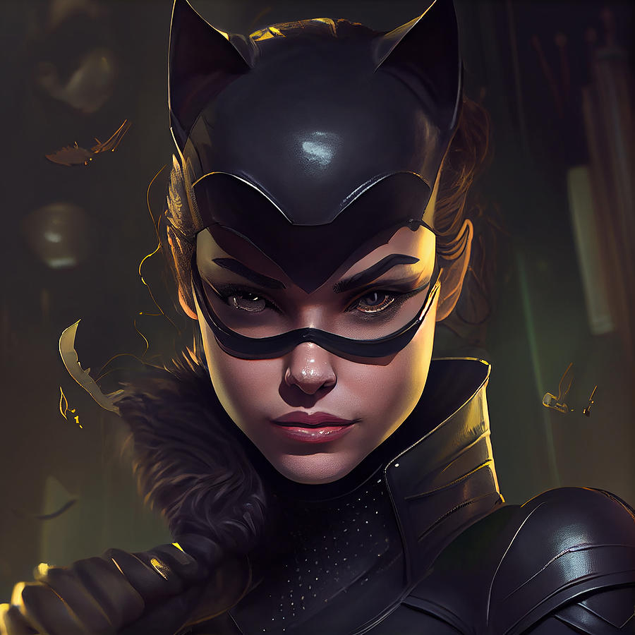 Catwoman Mixed Media by Tim Hill - Fine Art America