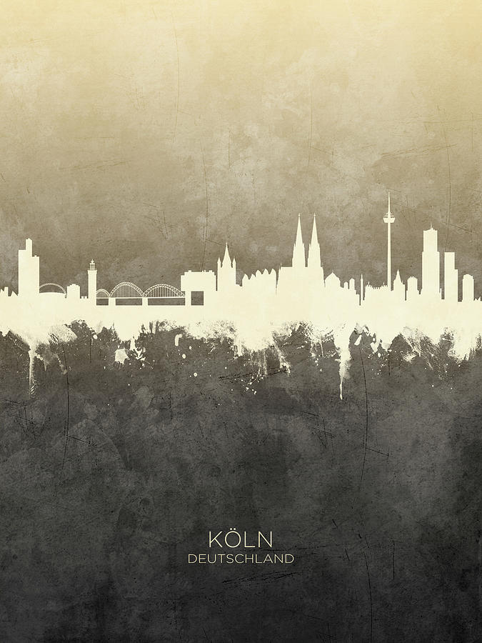 Cologne Germany Skyline #26 Digital Art by Michael Tompsett
