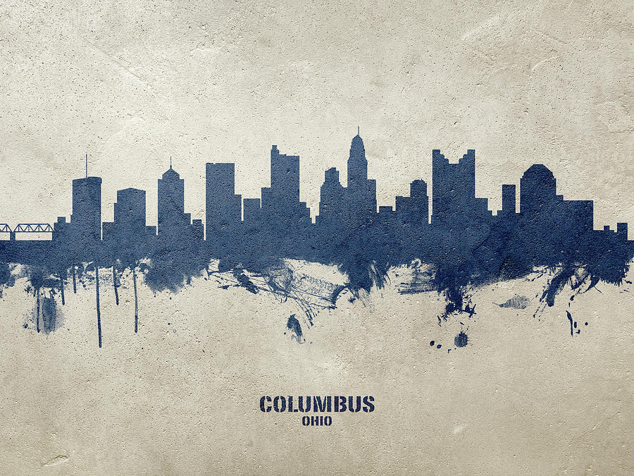 Columbus Digital Art - Columbus Ohio Skyline #26 by Michael Tompsett