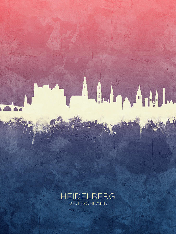 Heidelberg Germany Skyline #26 Digital Art by Michael Tompsett