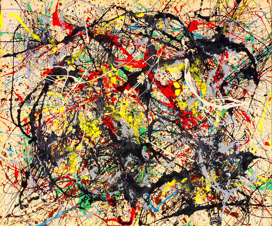 Jackson Pollock Vibrant Painting by Mohamed Batni - Pixels