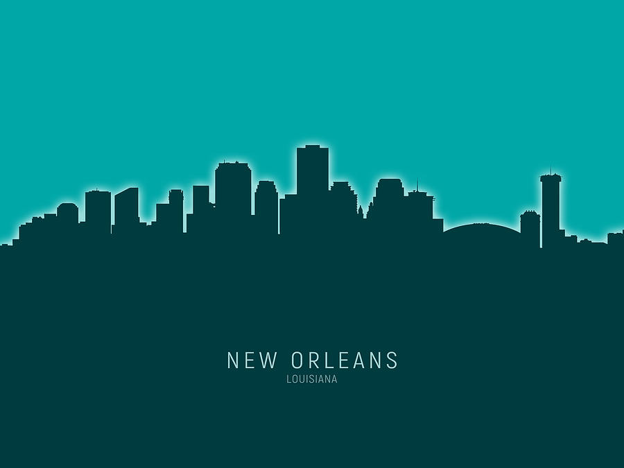 New Orleans Louisiana Skyline #26 Digital Art by Michael Tompsett