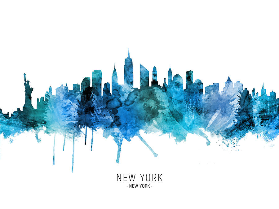 New York City Skyline #26 Digital Art by Michael Tompsett