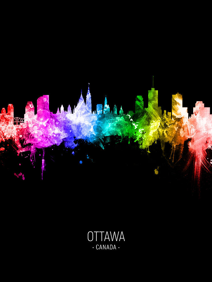 Ottawa Canada Skyline #26 Digital Art by Michael Tompsett