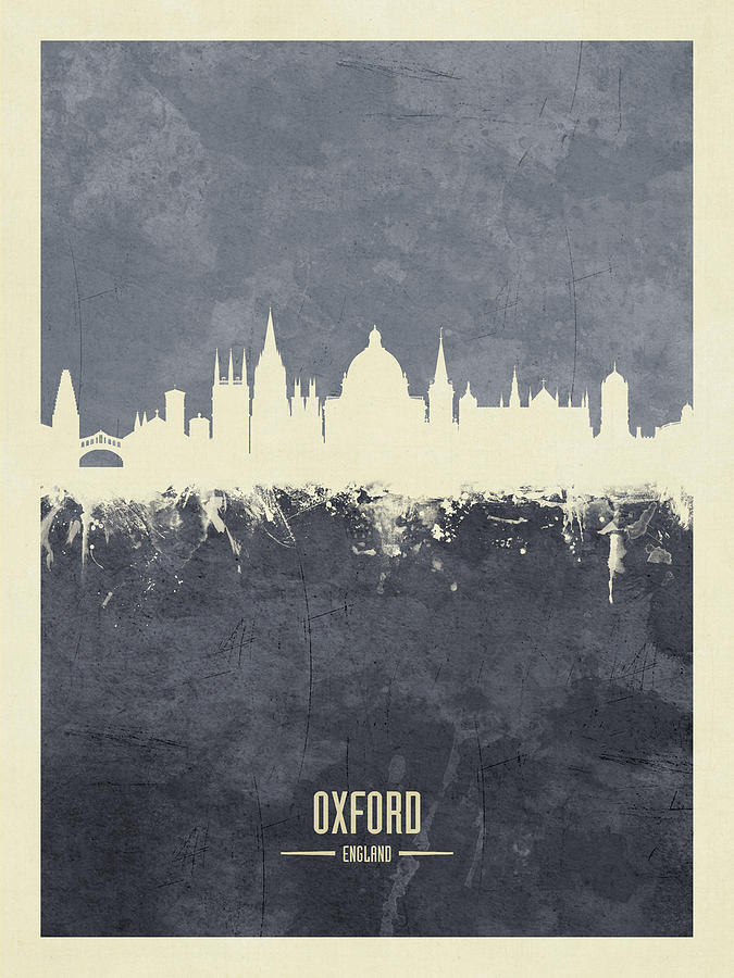 Skyline Digital Art - Oxford England Skyline #26 by Michael Tompsett