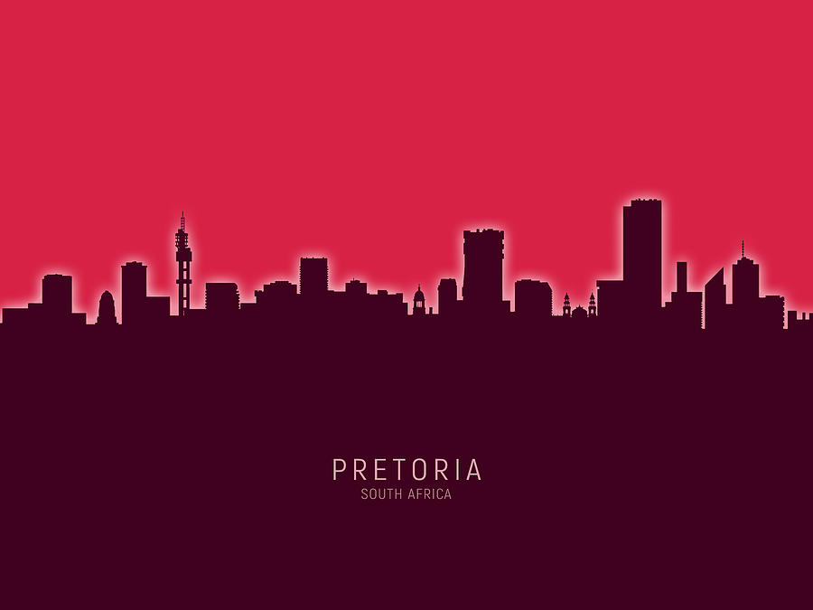 Pretoria South Africa Skyline #26 Digital Art by Michael Tompsett
