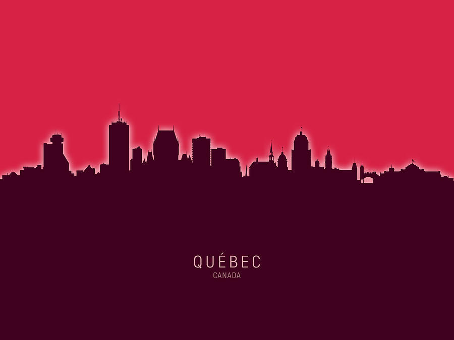 Quebec Canada Skyline #26 Digital Art by Michael Tompsett