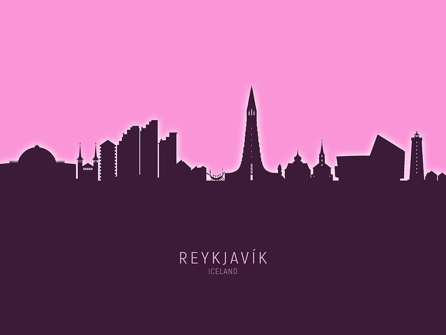 ReykjavIk Iceland Skyline #26 Digital Art by Michael Tompsett