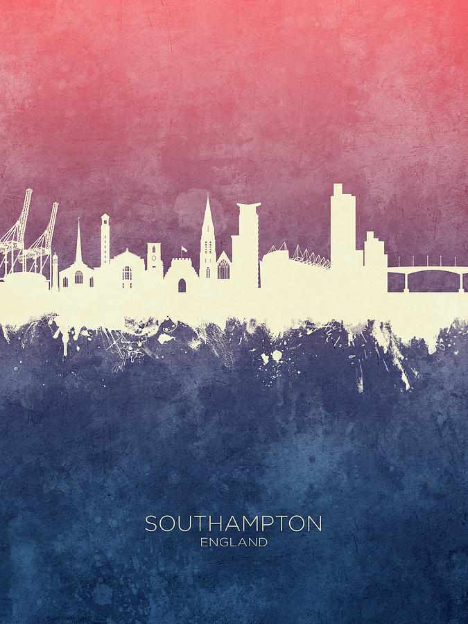 Southampton England Skyline #26 Digital Art by Michael Tompsett
