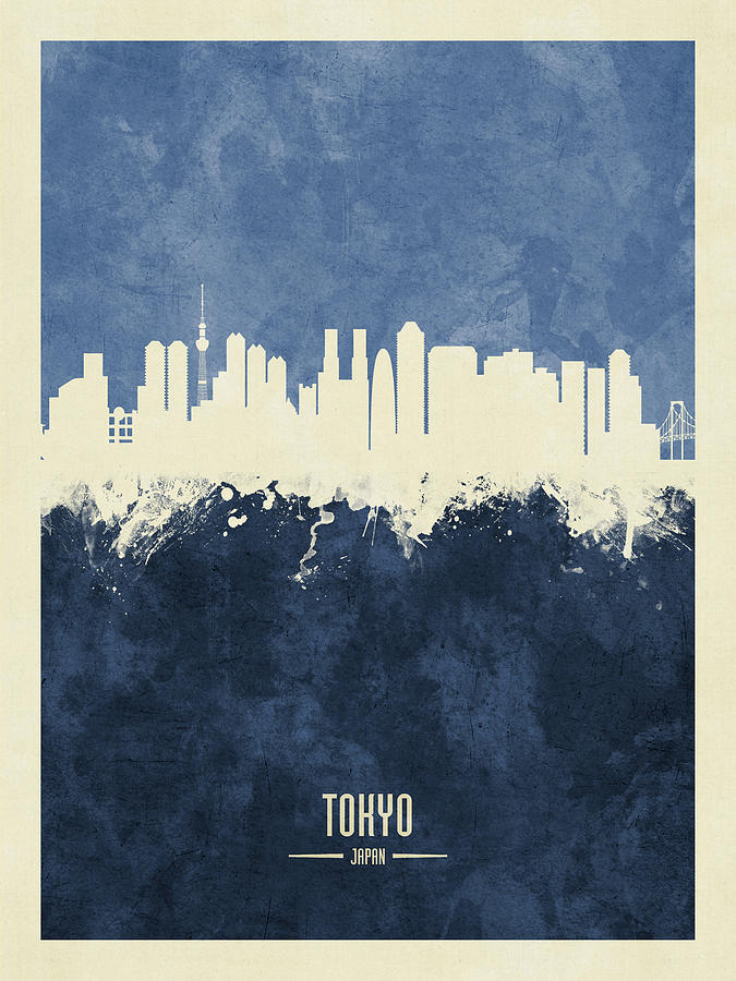 Tokyo Japan Skyline #26 Digital Art by Michael Tompsett