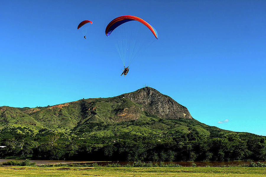 Paragliding Painting by Lauren Dane - Fine Art America