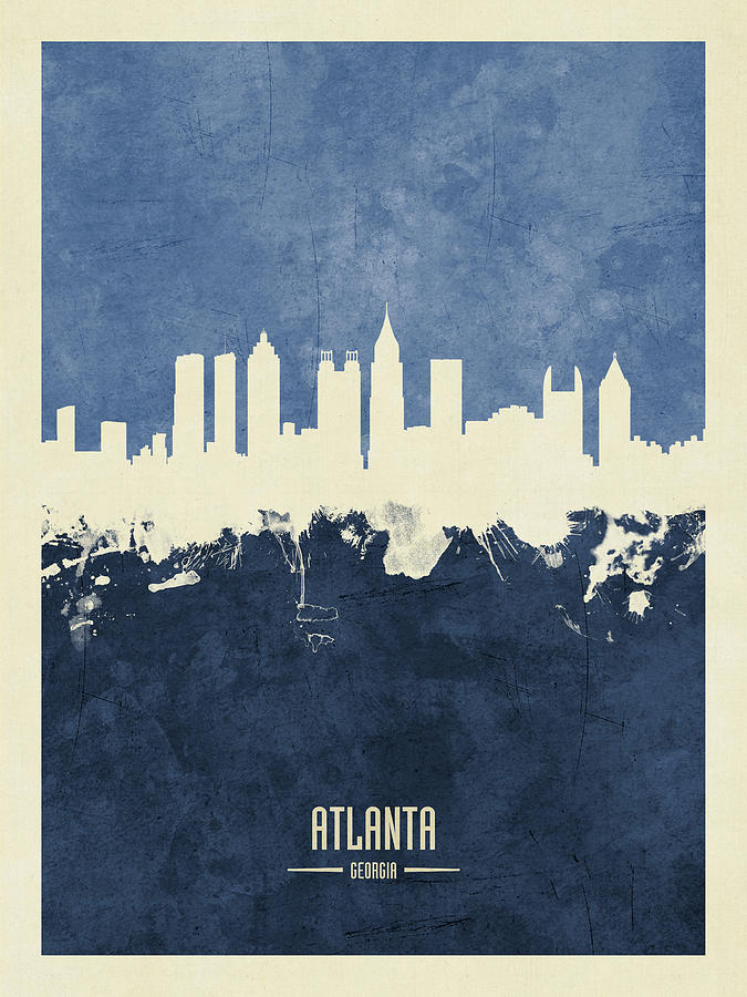 Atlanta Georgia Skyline #27 Digital Art by Michael Tompsett