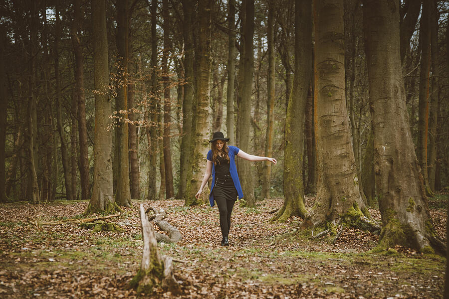 Beautiful young woman in the woods #27 Photograph by Theasis