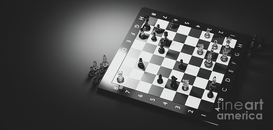 Chess game. Strategic desicion making. Plan and competition #27 Photograph by Michal Bednarek