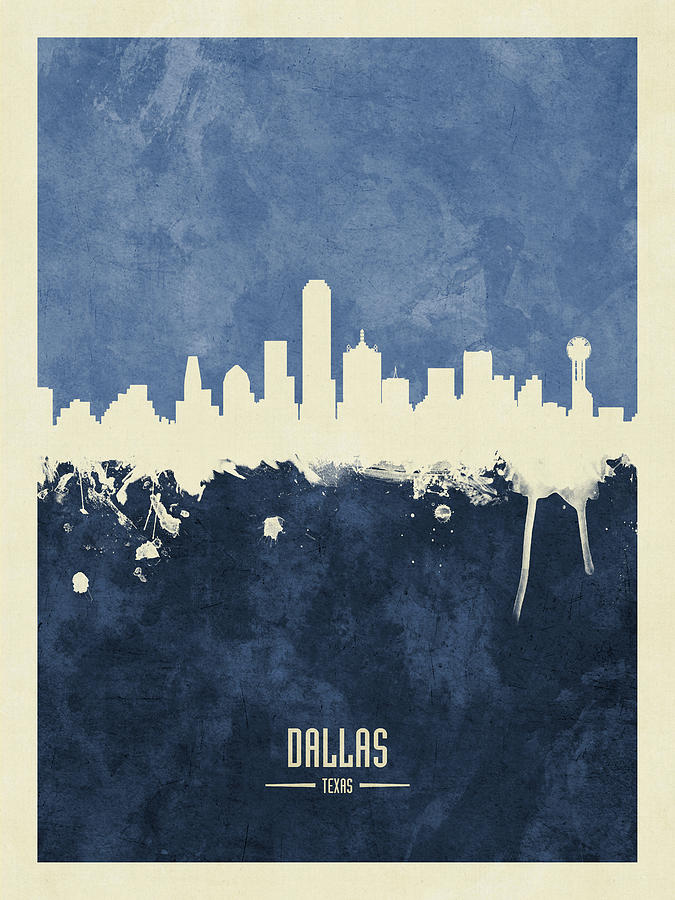 Dallas Texas Skyline #27 Digital Art by Michael Tompsett