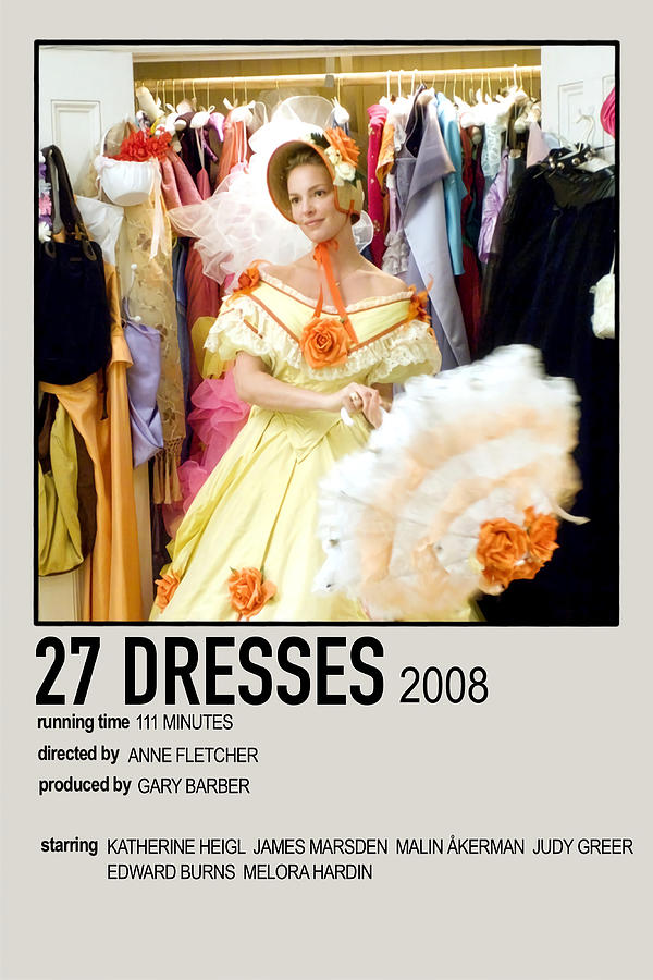 27 Dresses Movie Poster 70s Painting by Lexi Phillips Pixels