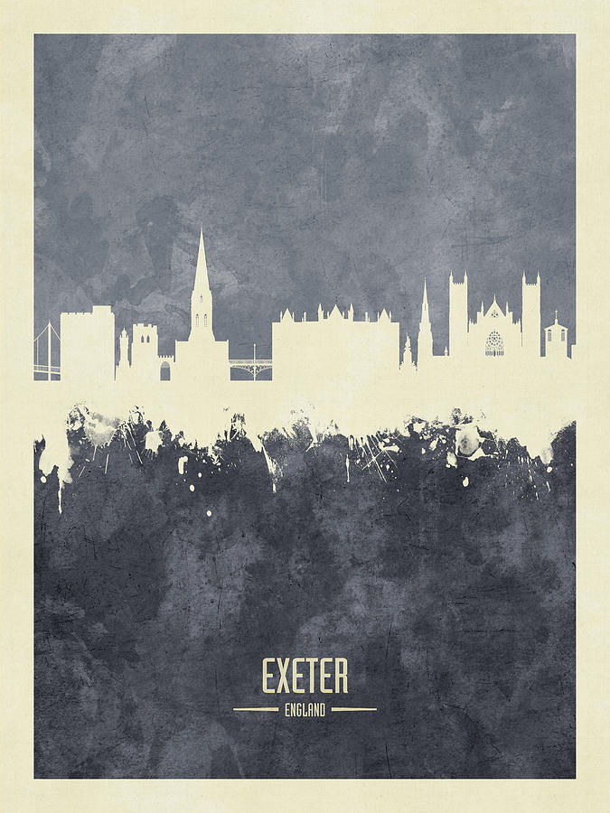 Exeter England Skyline #27 Digital Art by Michael Tompsett