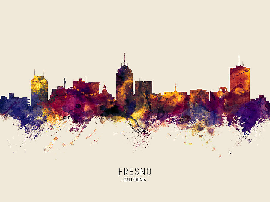 Fresno Photograph - Fresno California Skyline #27 by Michael Tompsett
