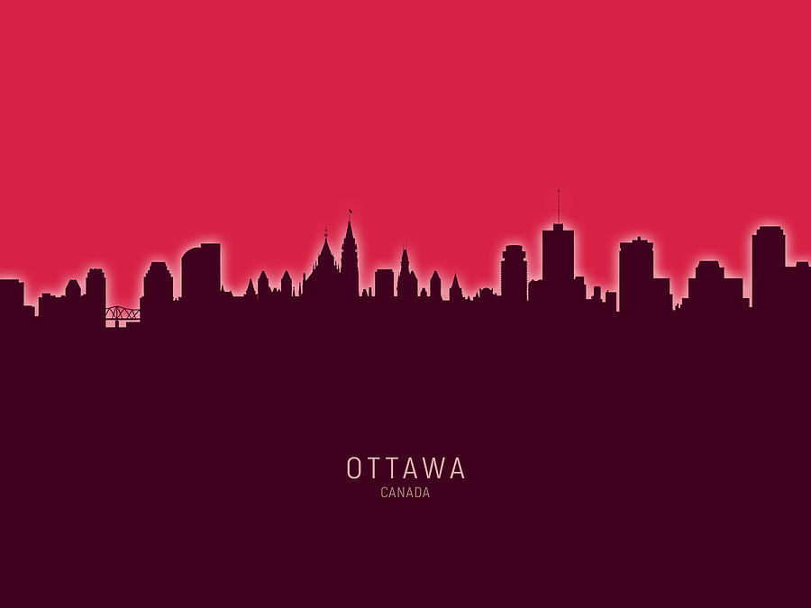 Ottawa Canada Skyline #27 Digital Art by Michael Tompsett