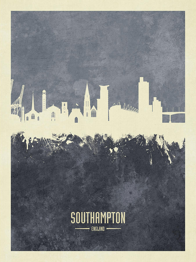 Southampton England Skyline #27 Digital Art by Michael Tompsett