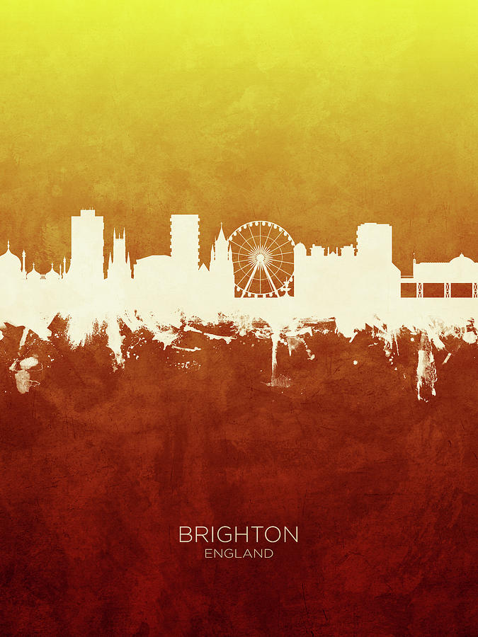 Skyline Digital Art - Brighton England Skyline #28 by Michael Tompsett