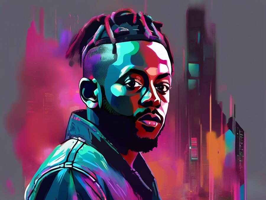 Kendrick Lamar Digital Art - Kendrick Lamar #28 by Amsterdam Funderburke
