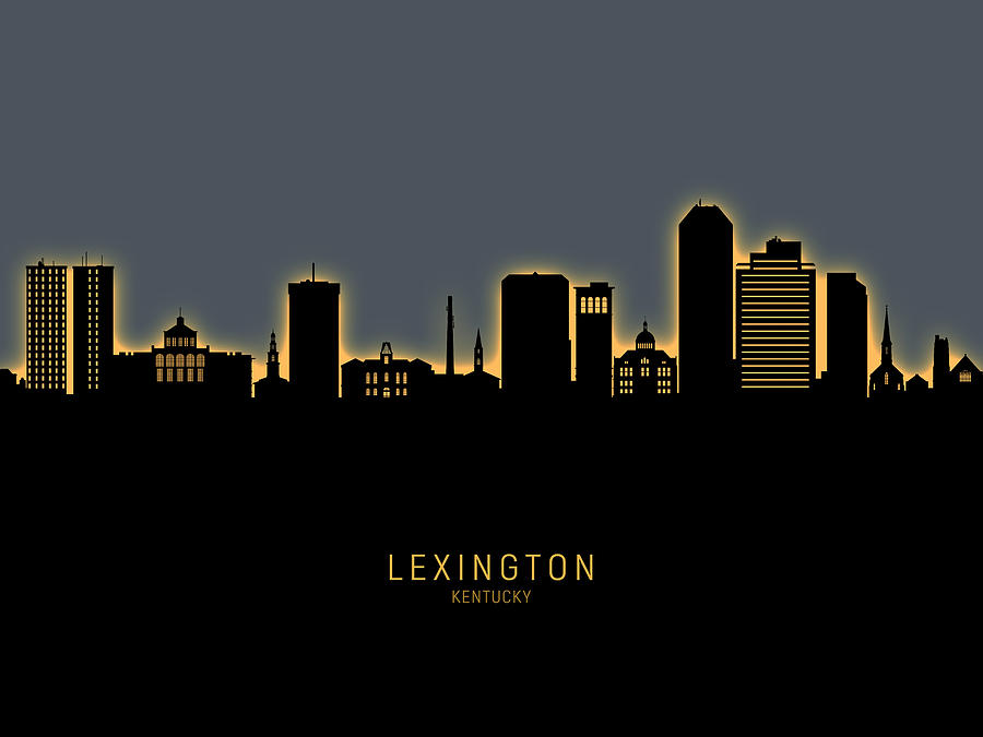 Lexington Kentucky Skyline #16 Digital Art by Michael Tompsett