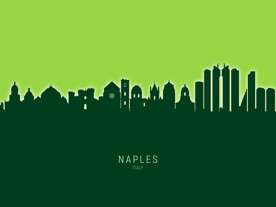 Naples Italy Skyline #28 Digital Art by Michael Tompsett