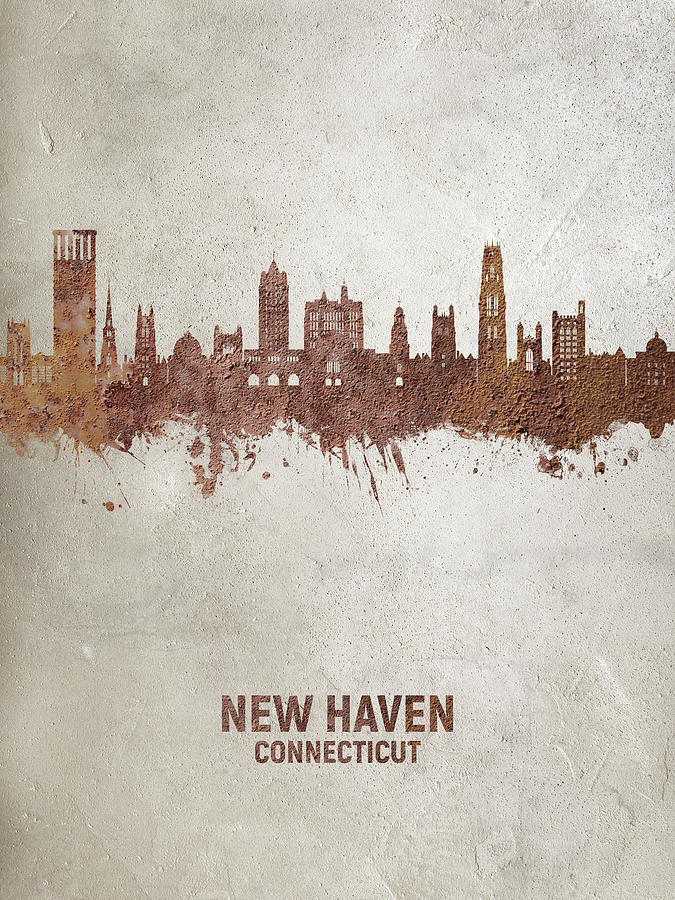 New Haven Connecticut Skyline #28 Digital Art by Michael Tompsett