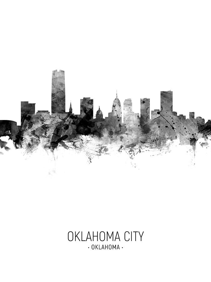 Oklahoma City Skyline Digital Art by Michael Tompsett - Fine Art America